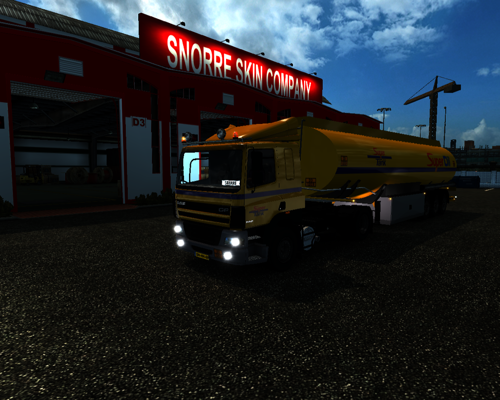 ets2 Daf 85CF 4x2 Lowcan `+ Tank Trailer Super Tan - prive skin ets2