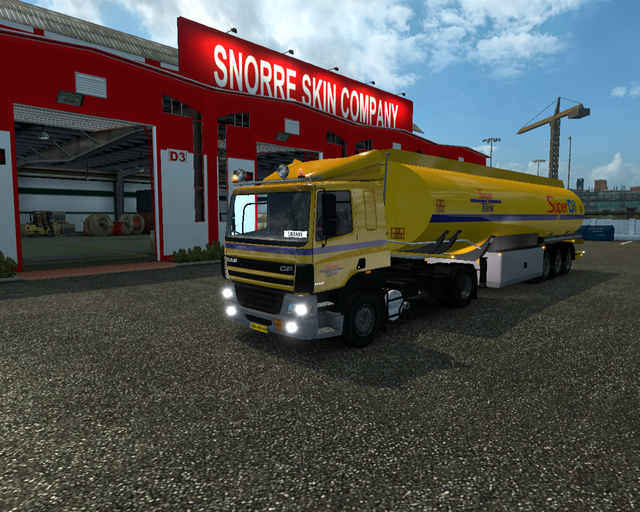 ets2 Daf 85CF 4x2 Lowcan `+ Tank Trailer Super Tan prive skin ets2