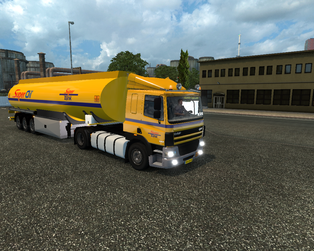 ets2 Daf 85CF 4x2 Lowcan `+ Tank Trailer Super Tan - prive skin ets2