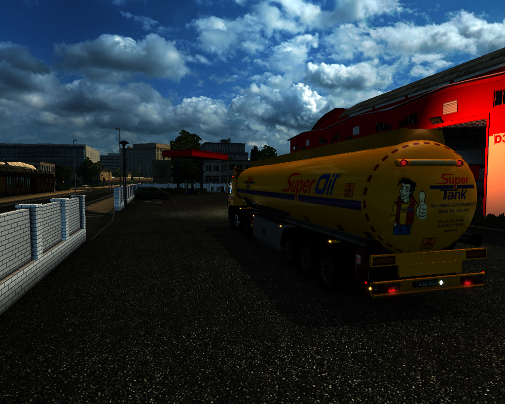 ets2 Daf 85CF 4x2 Lowcan `+ Tank Trailer Super Tan - prive skin ets2