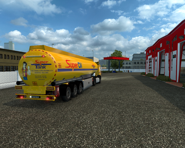 ets2 Daf 85CF 4x2 Lowcan `+ Tank Trailer Super Tan prive skin ets2