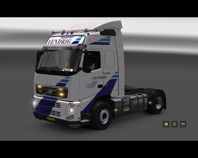 ets2 Volvo Fh 4x2 Vendrig Transport Someren Hollan prive skin ets2