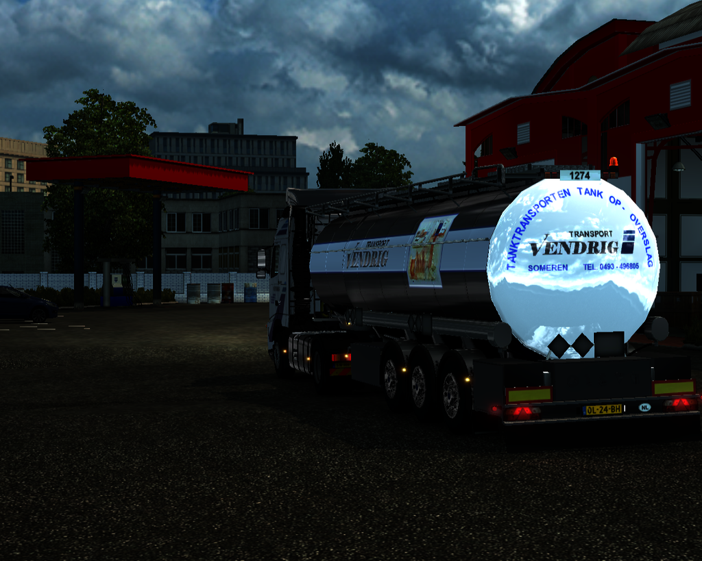 ets2 Volvo Fh 4x2 + Tanktrailer Vendrig Transport  - prive skin ets2