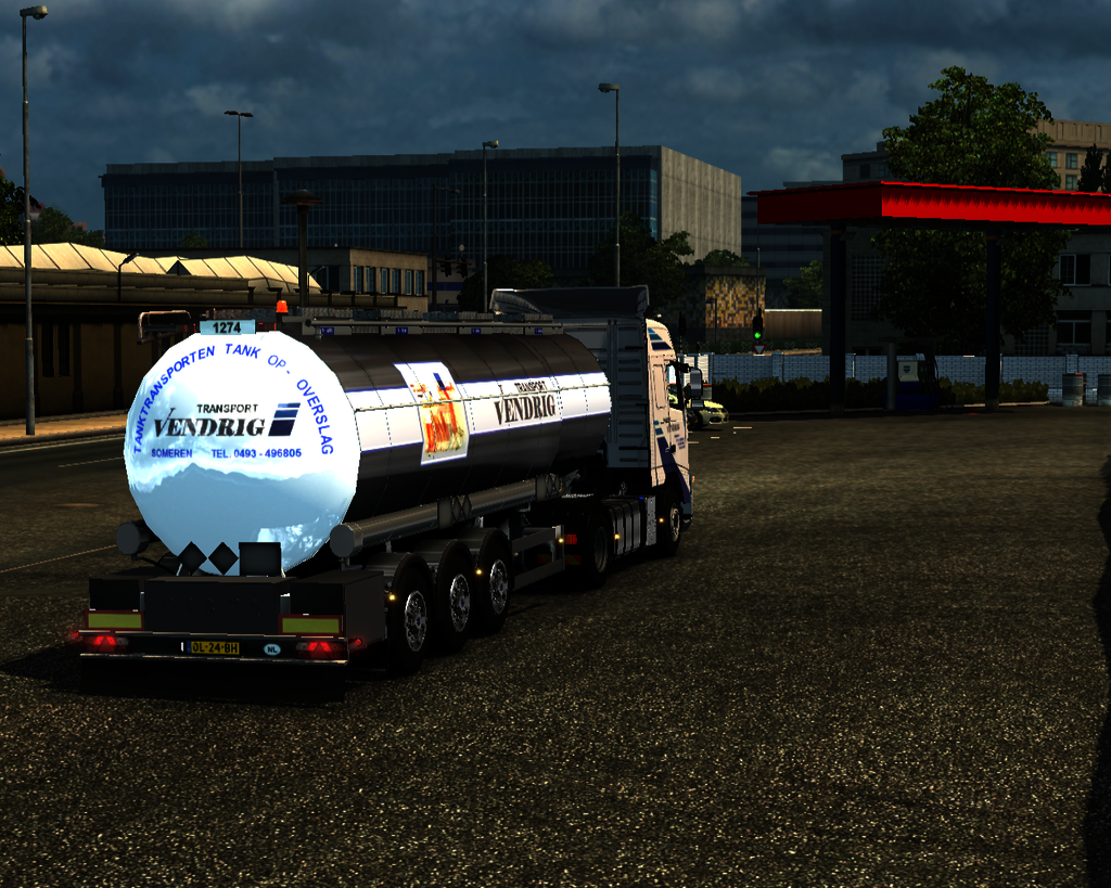 ets2 Volvo Fh 4x2 + Tanktrailer Vendrig Transport  - prive skin ets2