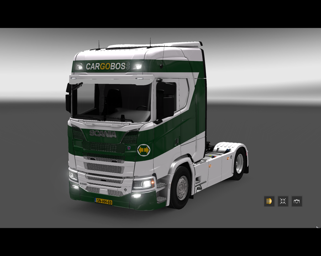 ets2 New Scania S 4x2 Int Transport Cargoboss Maas - prive skin ets2