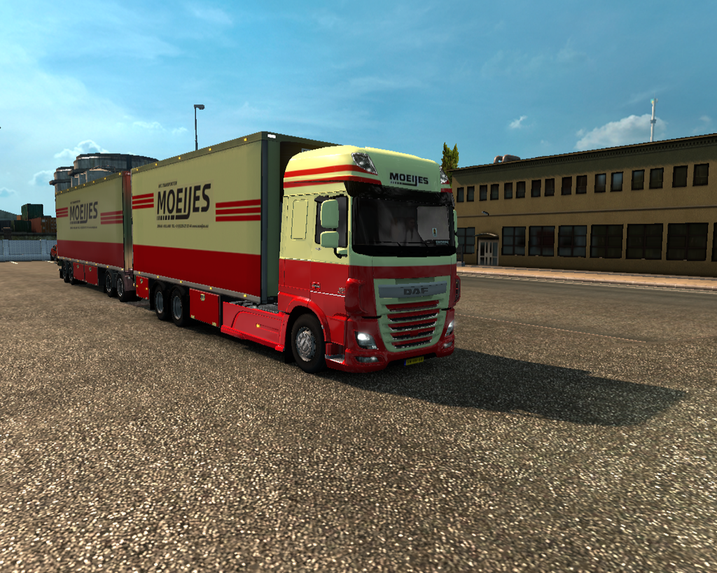 ets2 Daf XF E6 6x4 BDF + Coolliner Tandem Int Tran - prive skin ets2