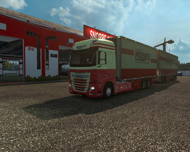 ets2 Daf XF E6 6x4 BDF + Coolliner Tandem Int Tran prive skin ets2