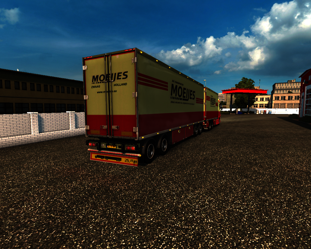 ets2 Daf XF E6 6x4 BDF + Coolliner Tandem Int Tran - prive skin ets2