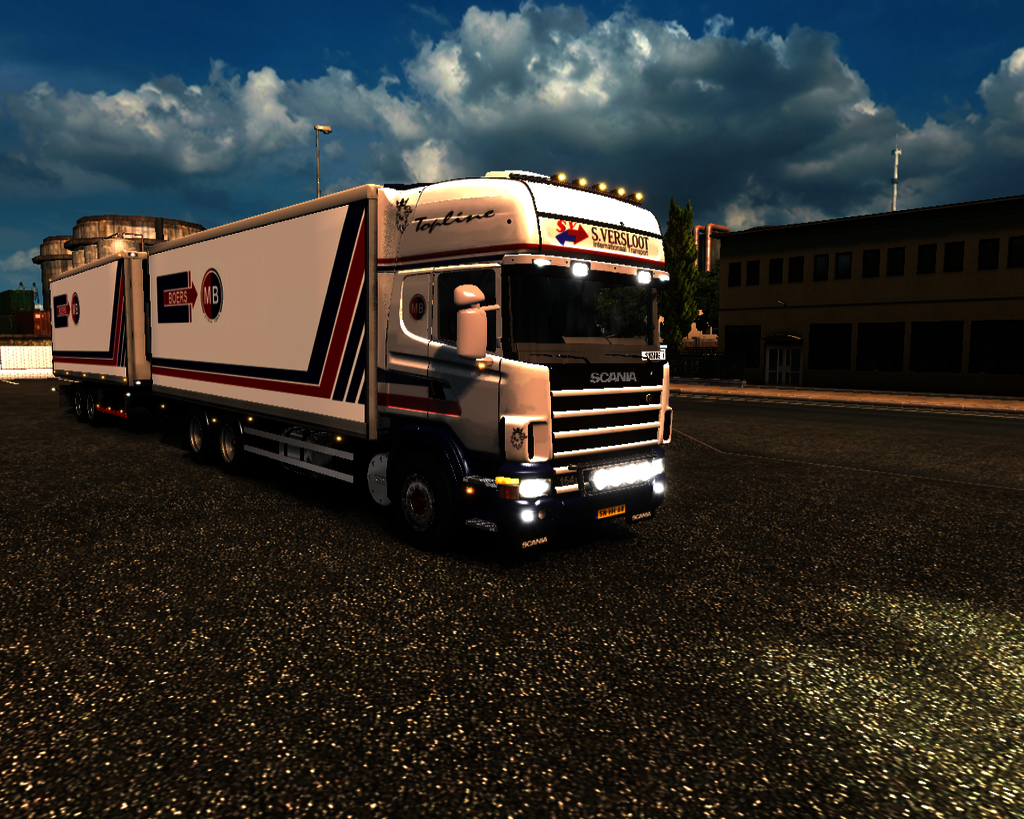 ets2 Scania 164L 6x4 BDF + Tandem S.Versloot / M - prive skin ets2