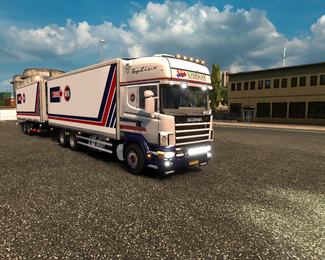 ets2 Scania 164L 6x4 BDF + Tandem S.Versloot / M prive skin ets2