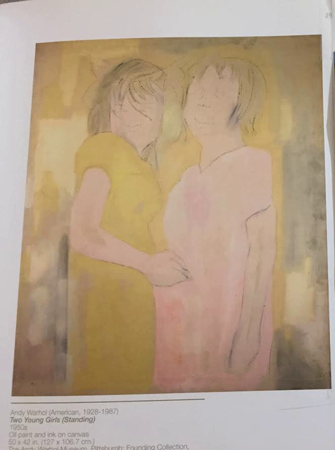 Two Young Girls Standing (1950's) Andy Warhol (Gold Thinker) Signature's..."EVIDENCE RESEARCH WEBSITE" Viewing Only