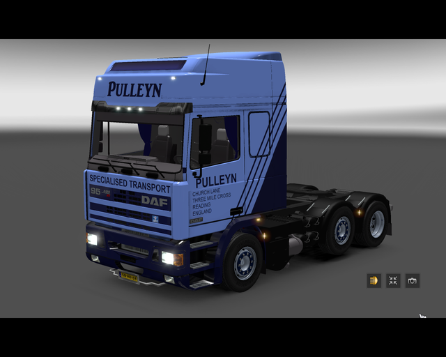 ets2 Daf 95 ATI 6x2 Pulleyn transport Reading Engl prive skin ets2