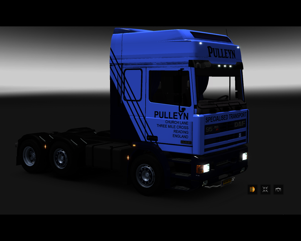ets2 Daf 95 ATI 6x2 Pulleyn transport Reading Engl - prive skin ets2