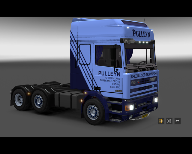 ets2 Daf 95 ATI 6x2 Pulleyn transport Reading Engl prive skin ets2