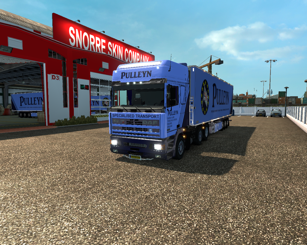 ets2 Daf 95 ATI 6x2 + Koeltrailer Pulleyn transpor - prive skin ets2