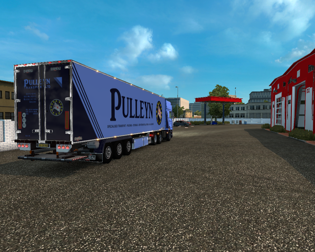 ets2 Daf 95 ATI 6x2 + Koeltrailer Pulleyn transpor prive skin ets2