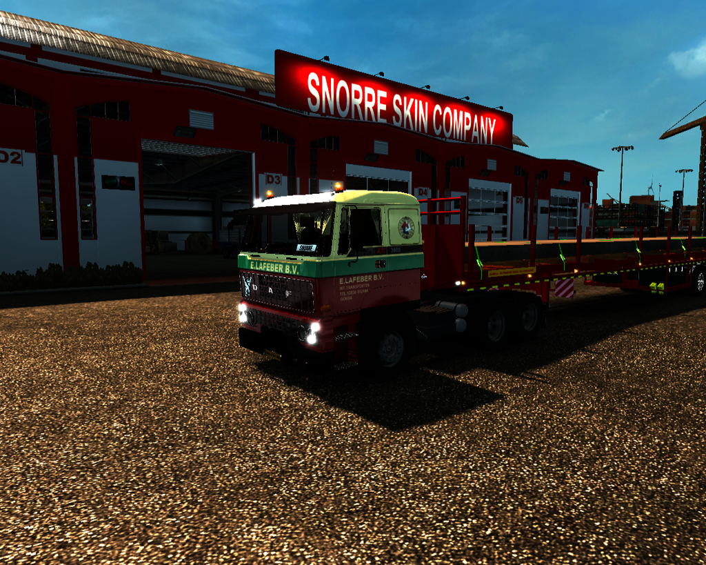 ets2 Daf 3600 Ati 6x4 + Longtrailer E - prive skin ets2