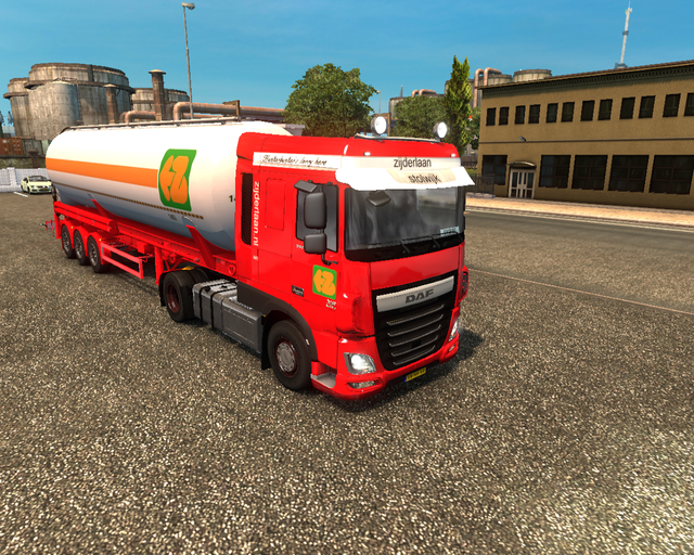 ets2 Daf XF E6 4x2 + Silotrailer Zijderlaan Transp prive skin ets2