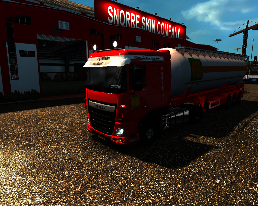ets2 Daf XF E6 4x2 + Silotrailer Zijderlaan Transp - prive skin ets2