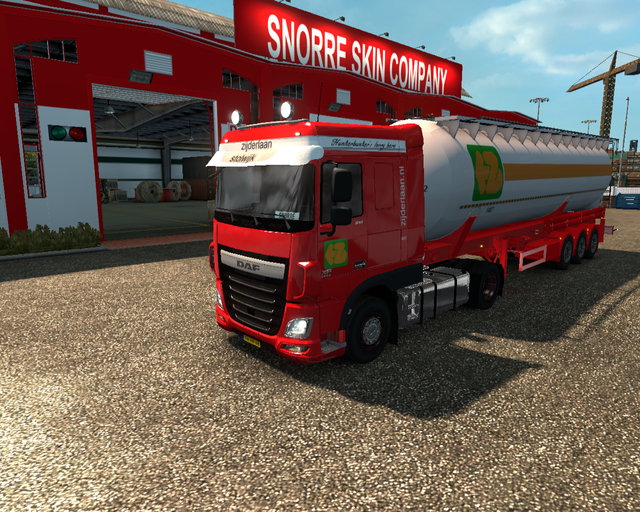 ets2 Daf XF E6 4x2 + Silotrailer Zijderlaan Transp prive skin ets2