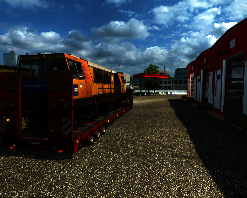 ets2 Scania R730 6x4 + Dieplader met stopmachine G - prive skin ets2