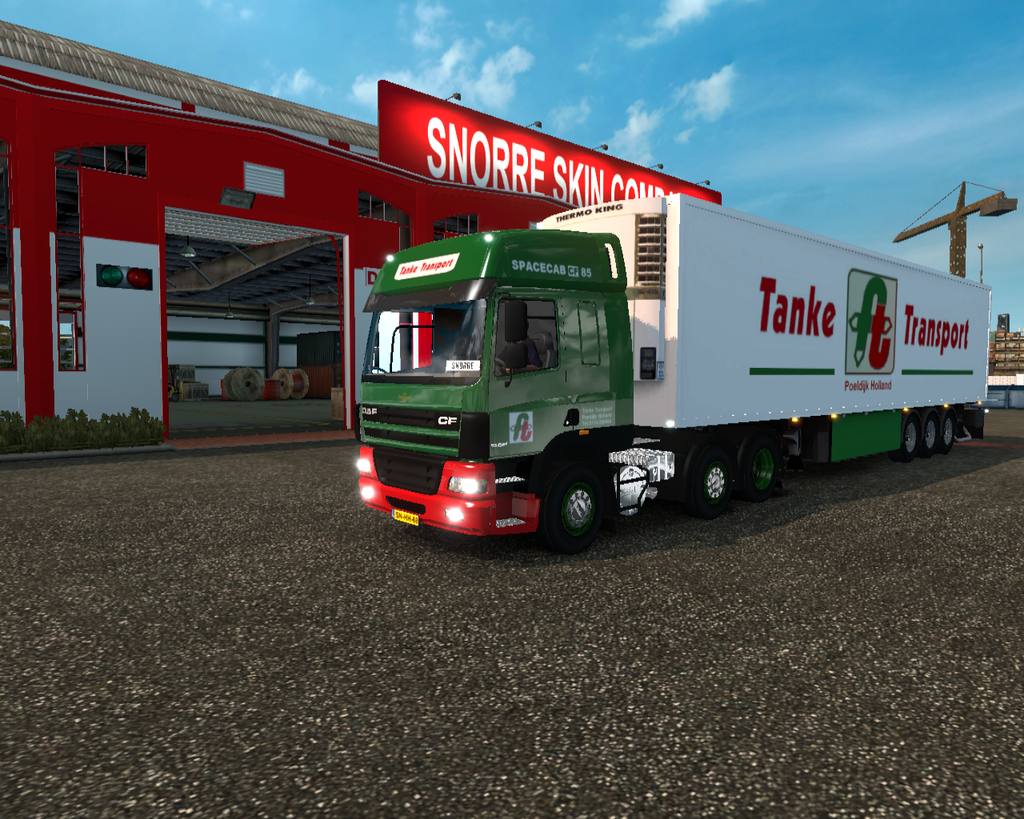 ets2 Daf CF 85 Spacecab 6x2 Chereau Coolliner Tank - prive skin ets2