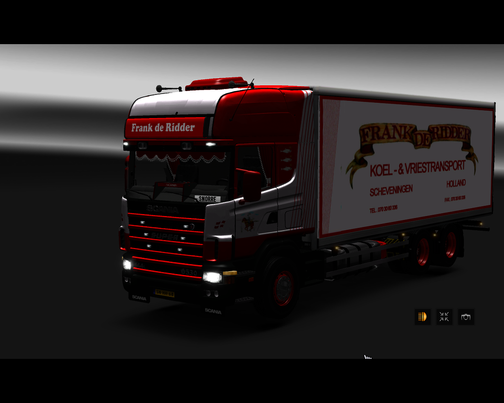 ets2 Scania 144L 6x4 BDF Frank de Ridder Schevenin - prive skin ets2