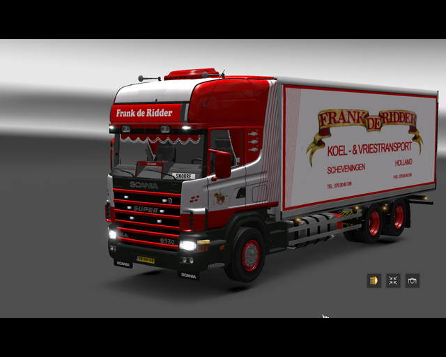 ets2 Scania 144L 6x4 BDF Frank de Ridder Schevenin prive skin ets2