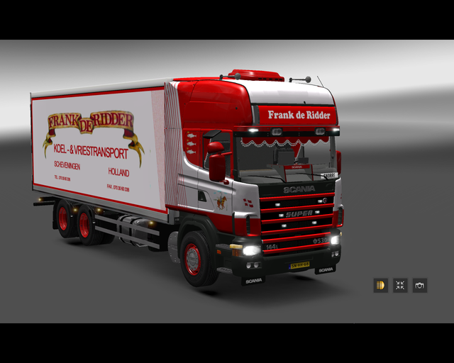 ets2 Scania 144L 6x4 BDF Frank de Ridder Schevenin prive skin ets2