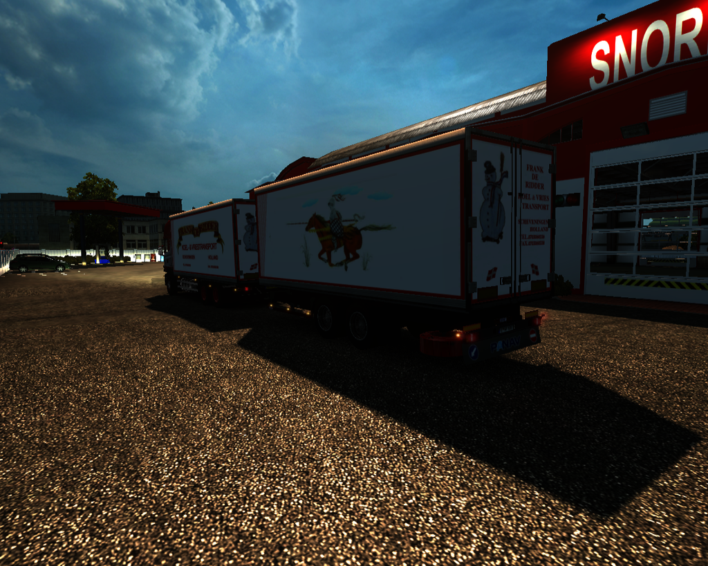 ets2 Scania 144L 6x4 BDF + tandem Frank de Ridder  - prive skin ets2