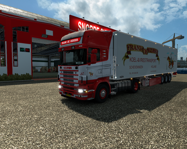 ets2 Scania 124L 440 4x2 + Chereau Trailer Frank d prive skin ets2