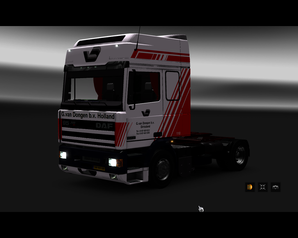 ets2 Daf 95 ATI spacecab 4x2 G v Dongen bv Dirksla - prive skin ets2