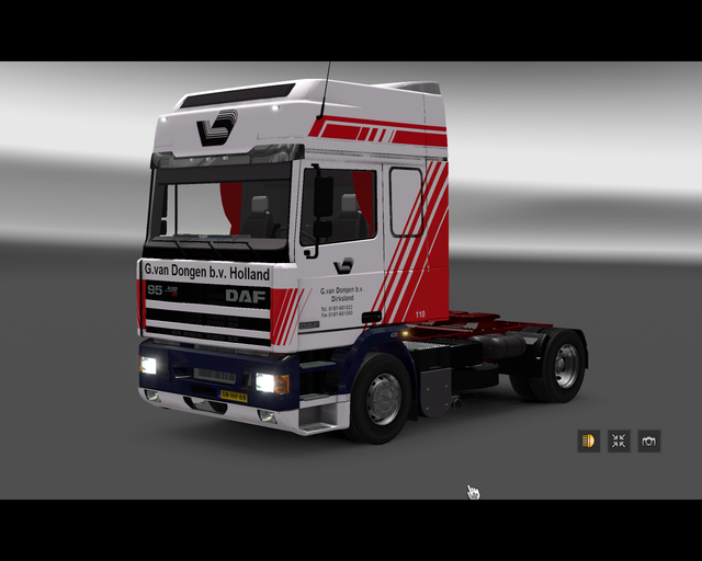 ets2 Daf 95 ATI spacecab 4x2 G v Dongen bv Dirksla prive skin ets2