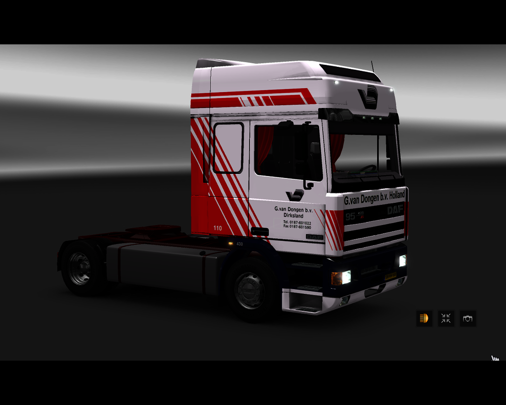 ets2 Daf 95 ATI spacecab 4x2 G v Dongen bv Dirksla - prive skin ets2
