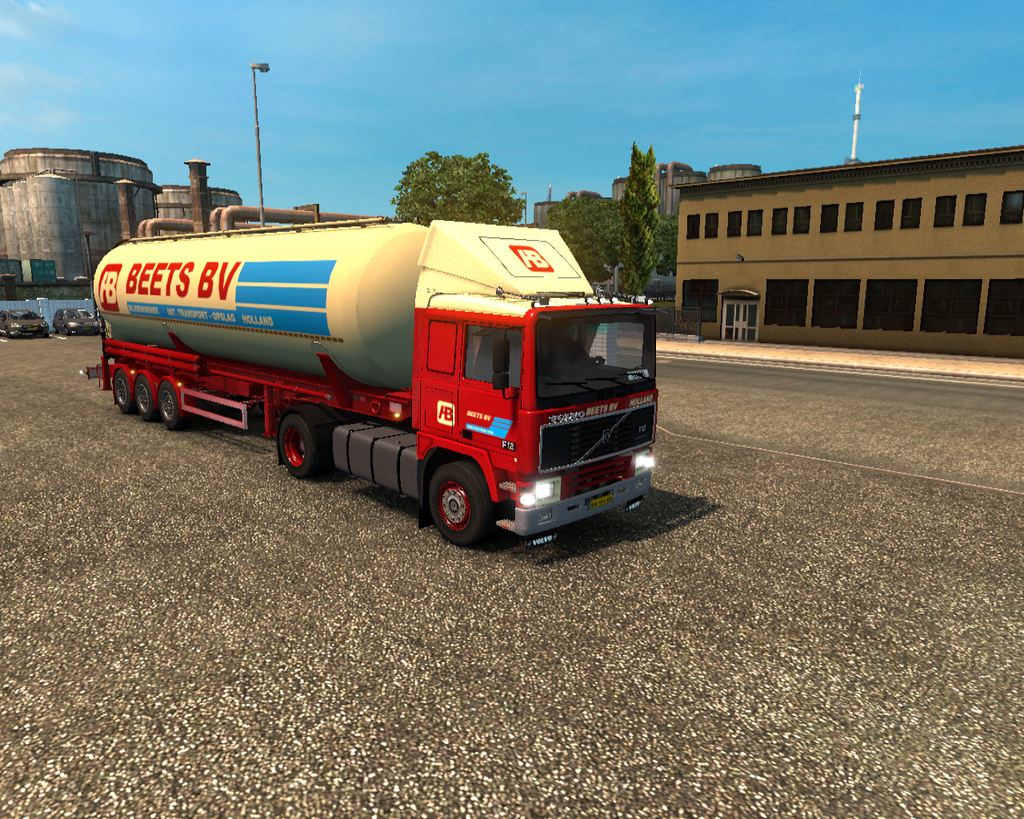 ets2 Volvo F12 4x2 lowcab + Silotrailer Beets bv W - prive skin ets2