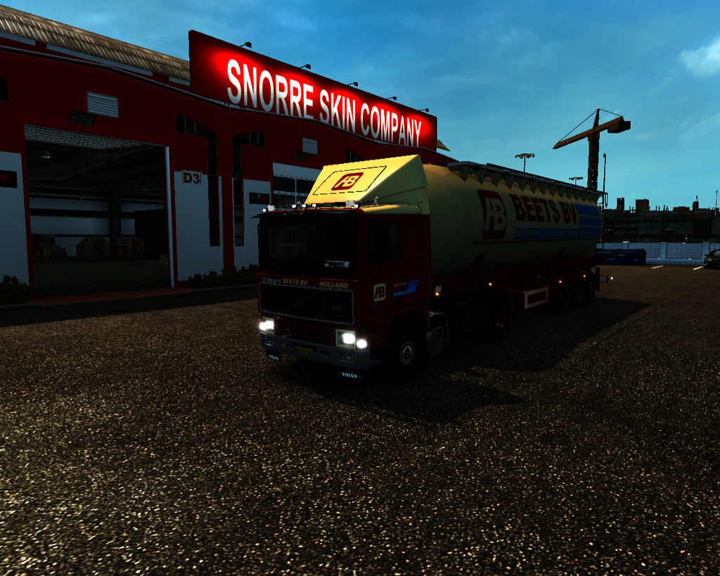 ets2 Volvo F12 4x2 lowcab + Silotrailer Beets bv W - prive skin ets2