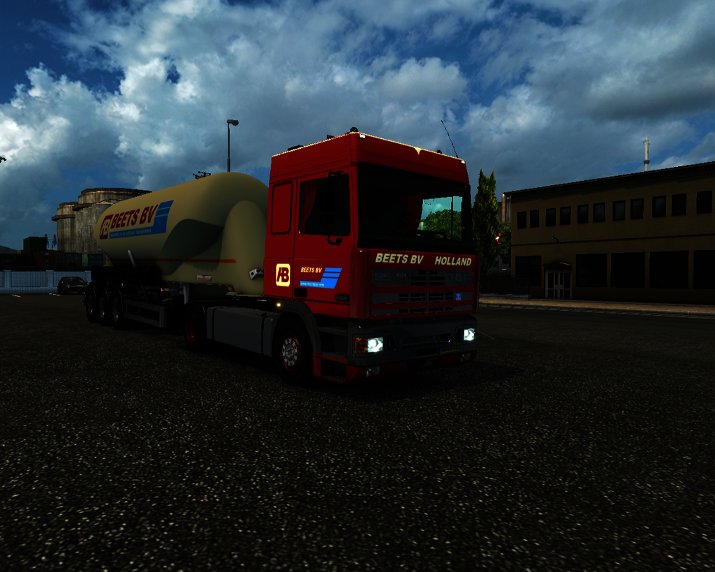 ets2 Daf 95 Ati 4x2 Kassbohrer cement trailer Beet - prive skin ets2