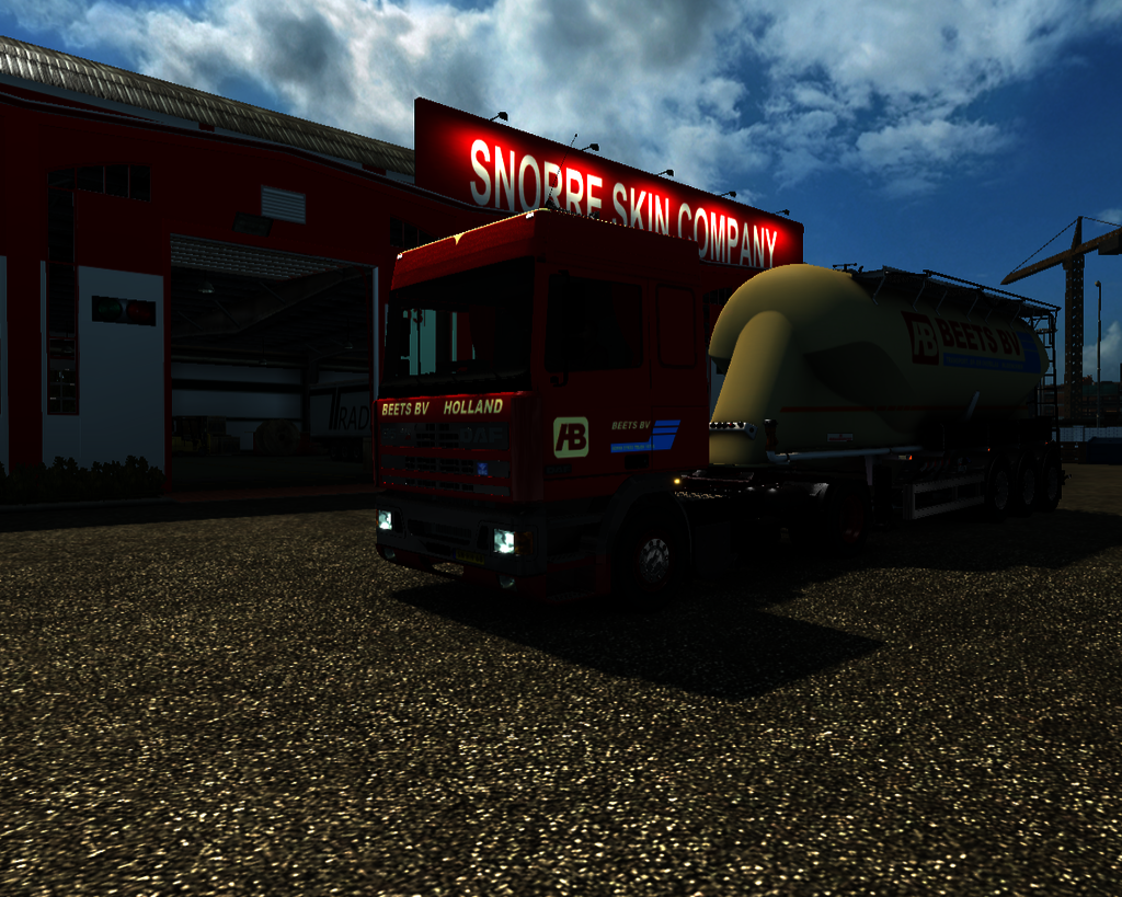 ets2 Daf 95 Ati 4x2 Kassbohrer cement trailer Beet - prive skin ets2