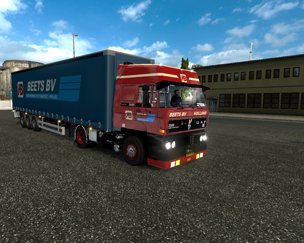 ets2 Daf 3600 ATI 4x2 + Fuehauf zeiltrailer met ko - prive skin ets2