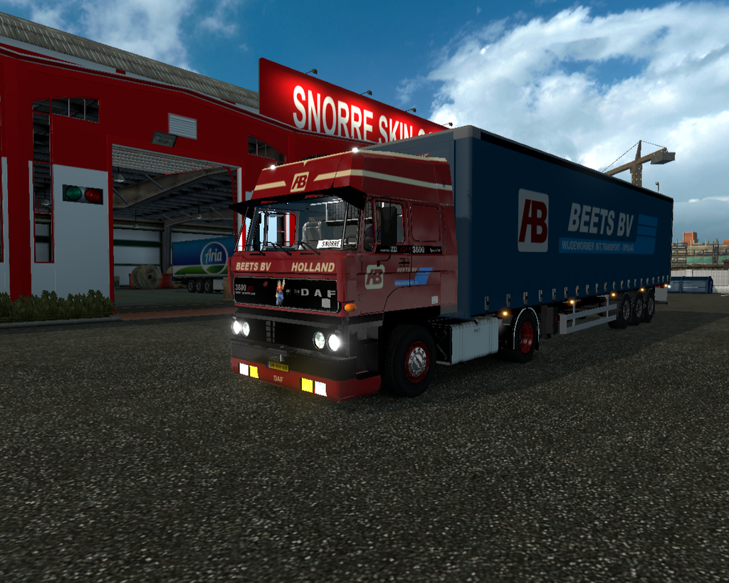 ets2 Daf 3600 ATI 4x2 + Fuehauf zeiltrailer met ko - prive skin ets2