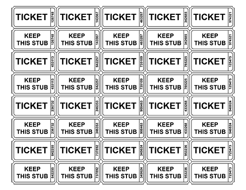 Free Raffle Ticket Templates Raffle Ticket Template