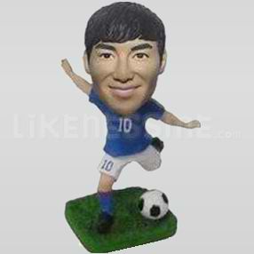 Running Personalized Soccer Player in Action Bobbl custom bobblehead