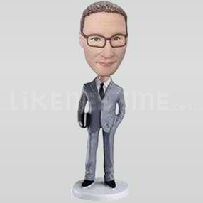 Custom Bobblehead Man Well Dressed 3-11165 custom bobblehead