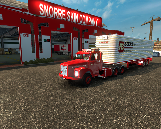 ets2 Scania 111 super 6x4 + Daf eurotrailer Beets  prive skin ets2