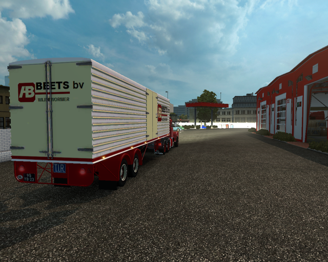 ets2 Scania 111 super 6x4 + Daf eurotrailer Beets  prive skin ets2