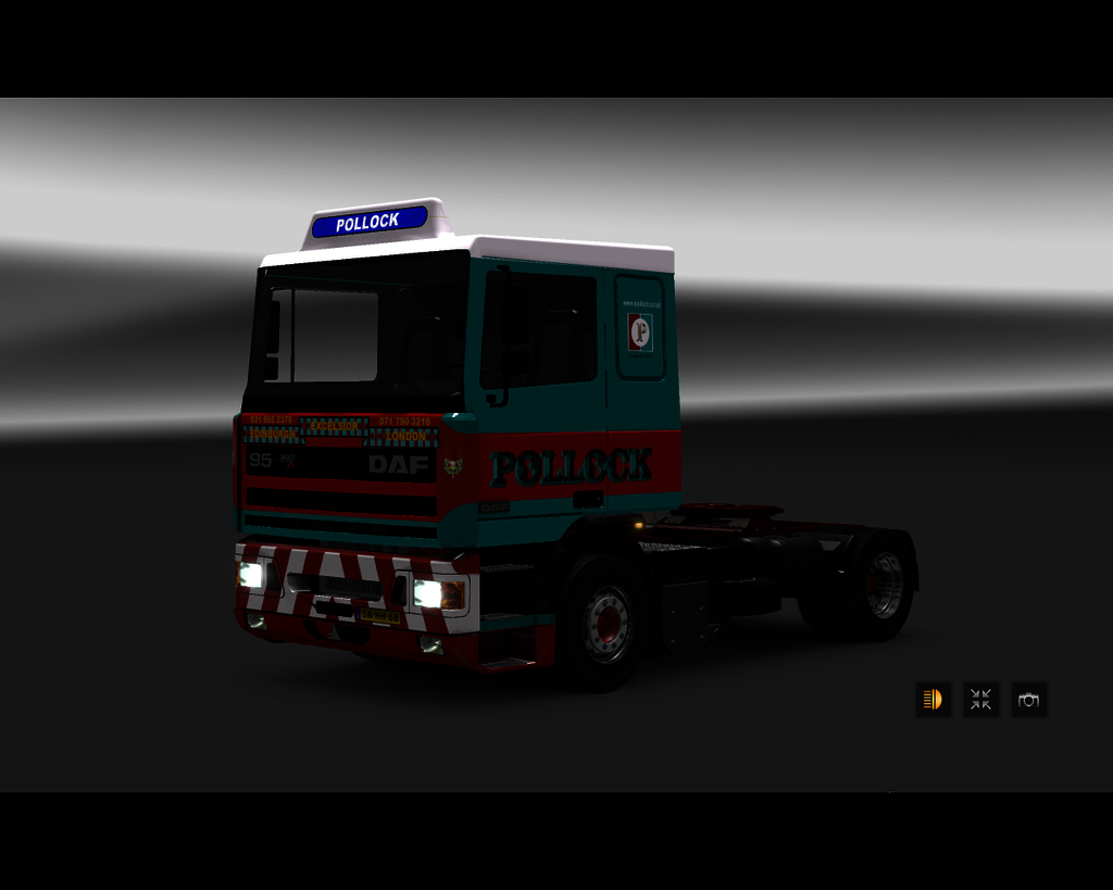 ets2 Daf 95 Ati lowcab 4x2 Pollock UK  - prive skin ets2