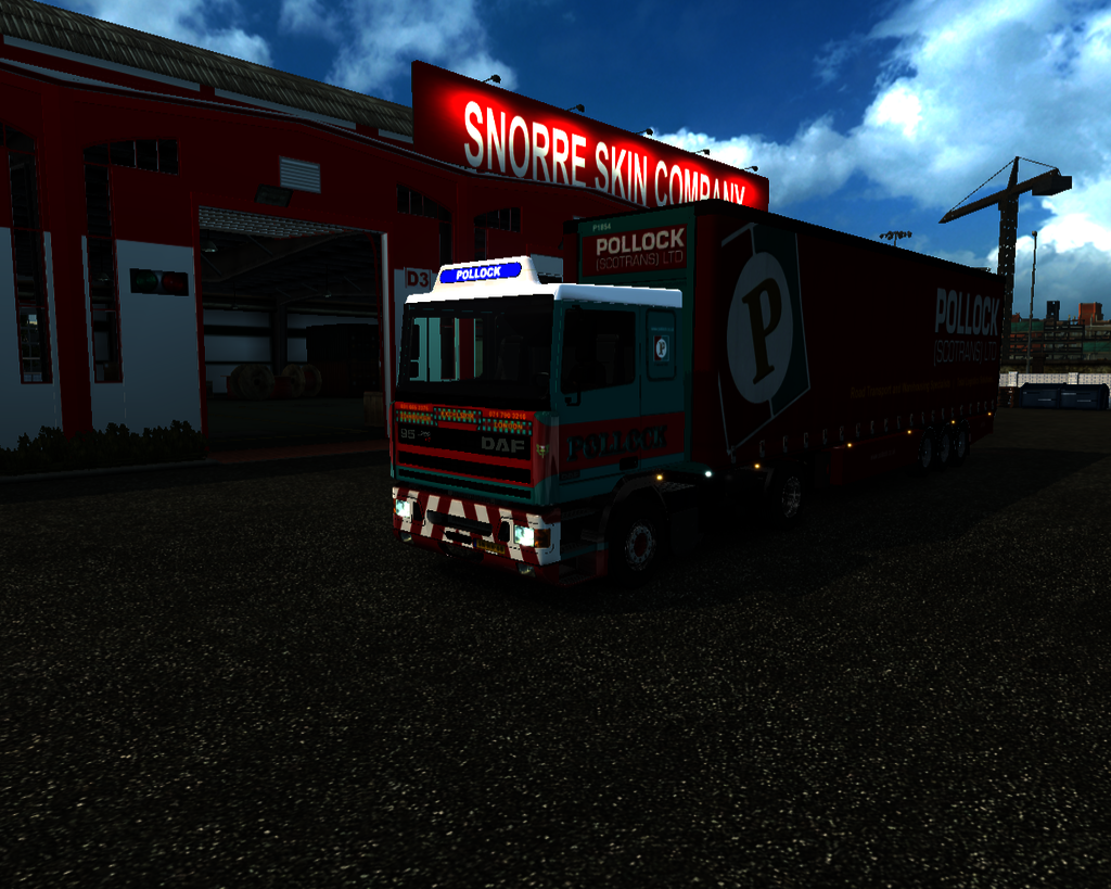 ets2 Daf 95 Ati lowcab 4x2 + Krone zeiltrailer Pol - prive skin ets2