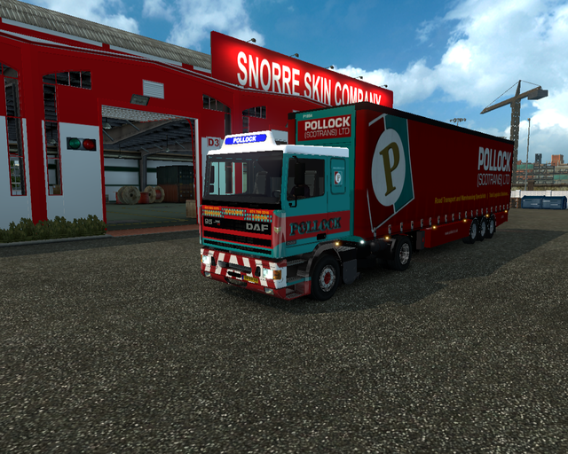 ets2 Daf 95 Ati lowcab 4x2 + Krone zeiltrailer Pol prive skin ets2