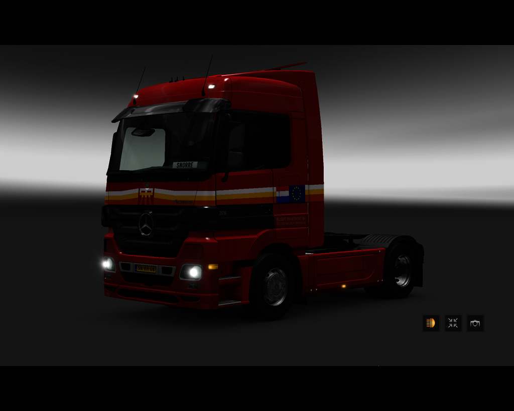 ets2 Mercedes Actros MP3 4x2 Rijser transport bv P - prive skin ets2