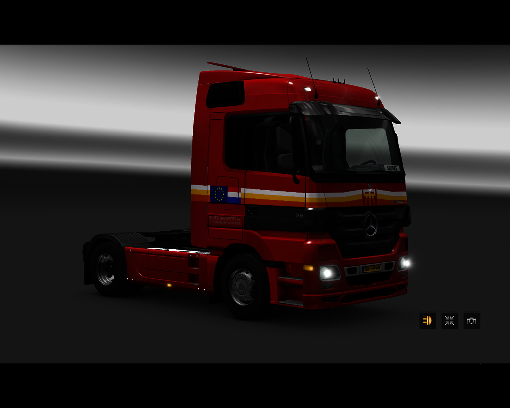 ets2 Mercedes Actros MP3 4x2 Rijser transport bv P - prive skin ets2